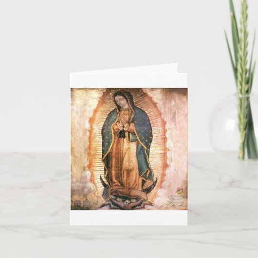 Our Lady Of Guadalupe Vintage Karte (Vorderseite)