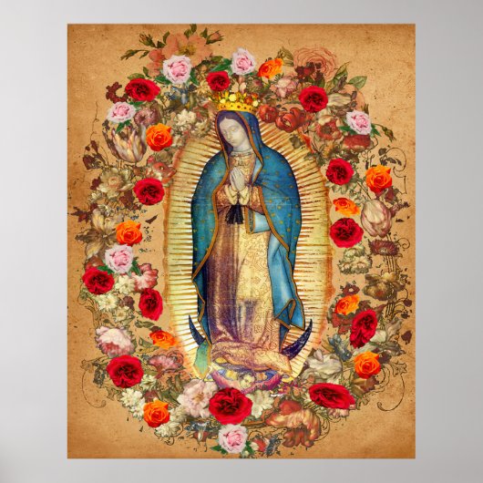 Our Lady of Guadalupe Virgin Mary Catholic Mexico  Poster (Vorne)