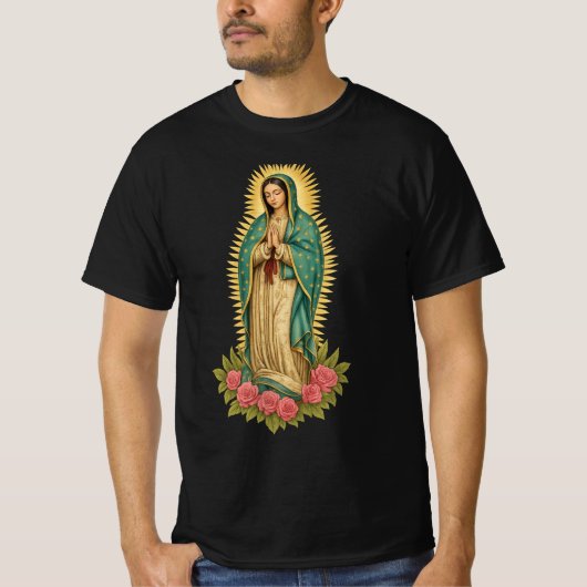 Our Lady of Guadalupe : Virgin Mary Christian T-Shirt (Vorderseite)
