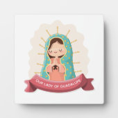 Our Lady of Guadalupe with ribbon Kawaii Style Fotoplatte (Vorderseite)