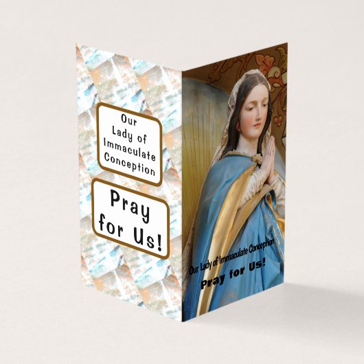 Our Lady of Immaculate Conception Prayer Card (Vorderseite)