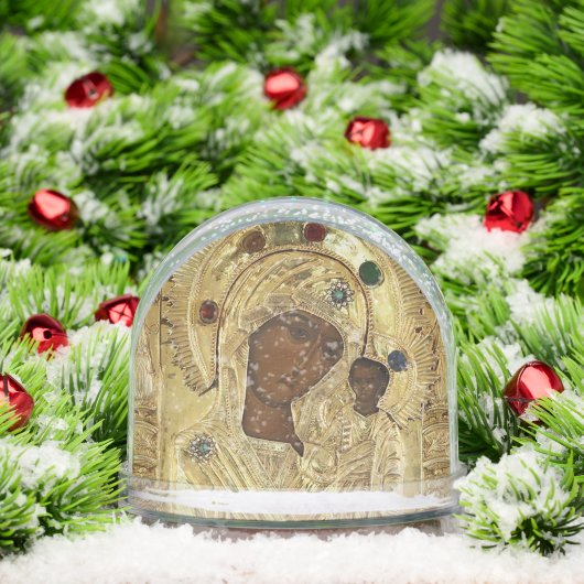 Our Lady of Kazan Orthodox Christian Icon          Schneekugeln (Weihnachten)