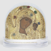 Our Lady of Kazan Orthodox Christian Icon          Schneekugeln (Rückseite)