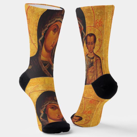 Our Lady of Kazan Orthodox Icon Socken (Gewinkelt)
