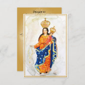 Our Lady of Las Lajas Prayer/Holy Card Begleitkarte (Vorne/Hinten)