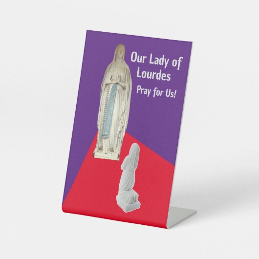 Our Lady of Lourdes Folded Greeting Card Sockelschild (Vorderseite)