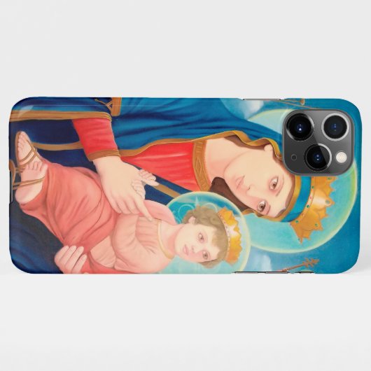 Our Lady of Perpetual Help Catholic iPhone Hülle (Rückseite (Horizontal))
