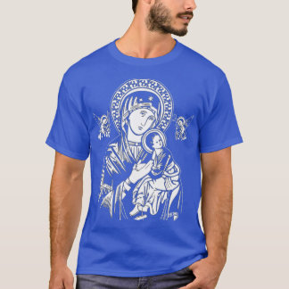 Our Lady Of Perpetual Help on navy 1 T-Shirt