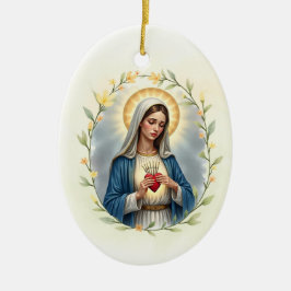 Our Lady of Sorrows God's Peace and Blessings Keramik Ornament