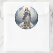 Our Lady of the Assumption Runder Aufkleber (Tasche)
