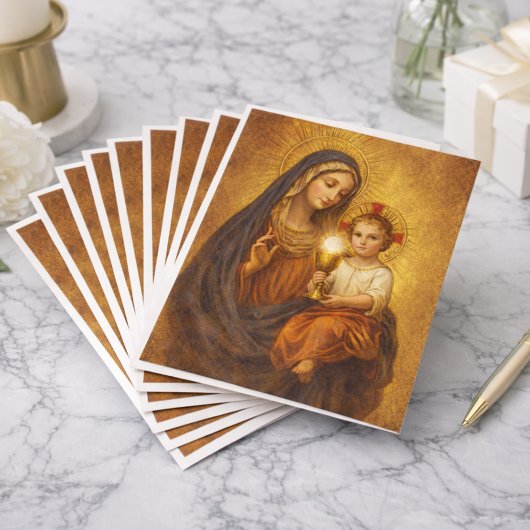 Our Lady of the Blessed Sacrament Mary Jesus Postkarte