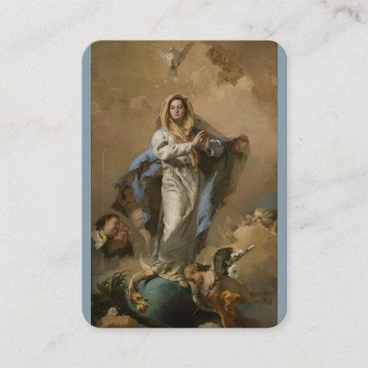 Our Lady of the Immaculate Conception Prayer Card Visitenkarte (Vorderseite)