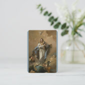 Our Lady of the Immaculate Conception Prayer Card Visitenkarte (Stehend Vorderseite)