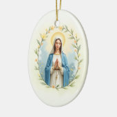 Our Lady of the Rosary God's Peace and Blessings Keramik Ornament (Links)