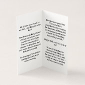 Our Lady Undoer of knots Prayer Card (Innenseite)