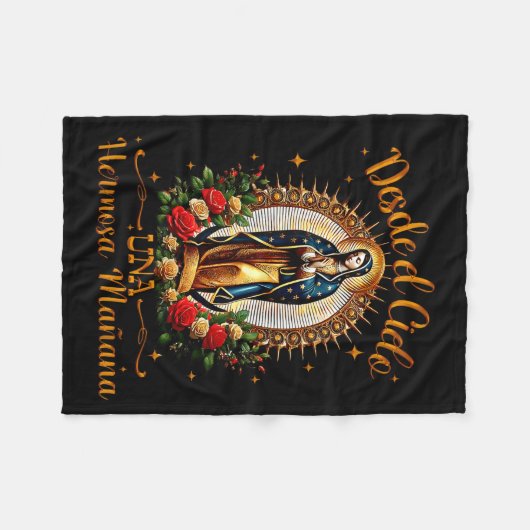 Our Lady Virgen De Guadalupe Saint Virgin Mary Nk Fleecedecke (Vorderseite (Horizontal))