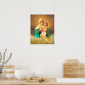 Our Lady Virgin Mary Refuge Sinners Catholic Saint Poster (Küche)