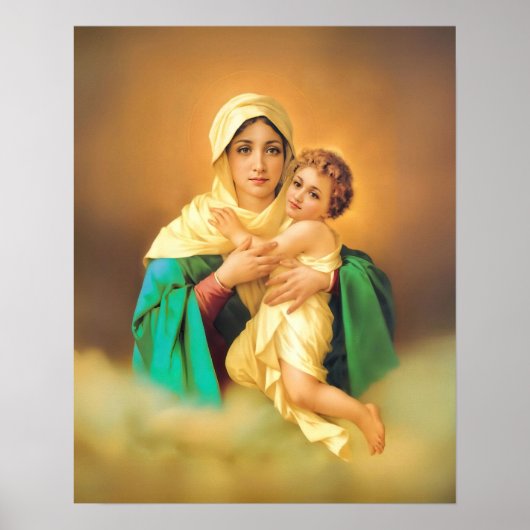 Our Lady Virgin Mary Refuge Sinners Catholic Saint Poster (Vorne)