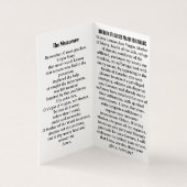 Our Lafy of Lourdes Prayer Card (Innenseite)