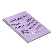 Our Language Lavander Notizblock (Rechte Seite)