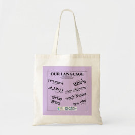 "Our Language" Lavender  Tragetasche