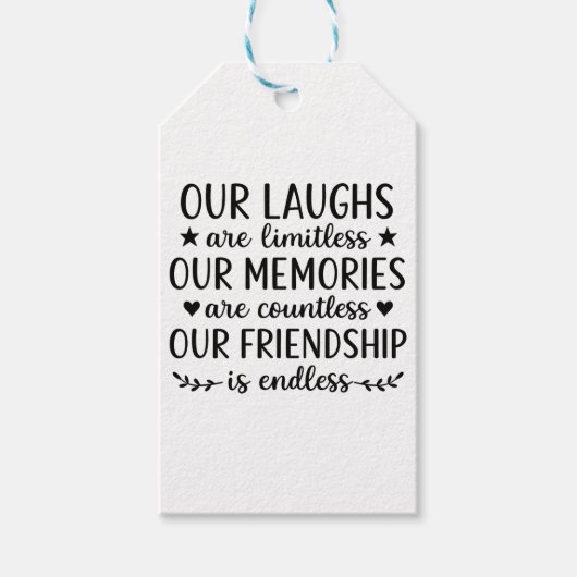 Our Laughs Are Limitless Friendship Quote  Geschenkanhänger (Vorderseite)