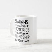 Our Laughs Are Limitless Friendship Quote Kaffeetasse (Vorderseite Links)