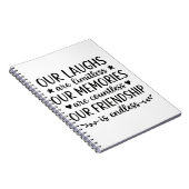 Our Laughs Are Limitless Friendship Quote Notizblock (Rechte Seite)