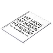 Our Laughs Are Limitless Friendship Quote Notizblock (Linke Seite)