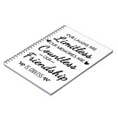 Our Laughs Are Limitless Friendship Quote Notizblock (Linke Seite)