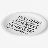 Our Laughs Are Limitless Friendship Quote Pappteller (Schrägansicht)