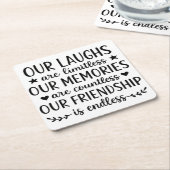 Our Laughs Are Limitless Friendship Quote Rechteckiger Pappuntersetzer (angewinkelt)