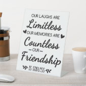 Our Laughs Are Limitless Friendship Quote Sockelschild (In SItu)