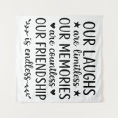 Our Laughs Are Limitless Friendship Quote Wandteppich (Vorderseite (Horizontal))
