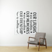 Our Laughs Are Limitless Friendship Quote Wandteppich (Beispiel (Horizontal))