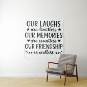 Our Laughs Are Limitless Friendship Quote Wandteppich (Beispiel)