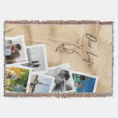 Our Life Custom Couple Photo Cascade with Line Art Decke (Vorderseite)