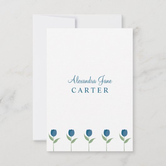 Our Little Angel Quote for Baby Baptism with Tulip (Rückseite)