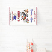 Our Little Animals Baseball 1st Birthday Party Banner (InSitu)