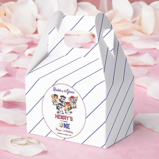 Our Little Animals Baseball 1st Birthday Party Geschenkschachtel (Hochzeit)