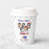 Our Little Animals Baseball 1st Birthday Party Pappbecher (Vorderseite)