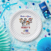 Our Little Animals Baseball 1st Birthday Party Pappteller (Party)