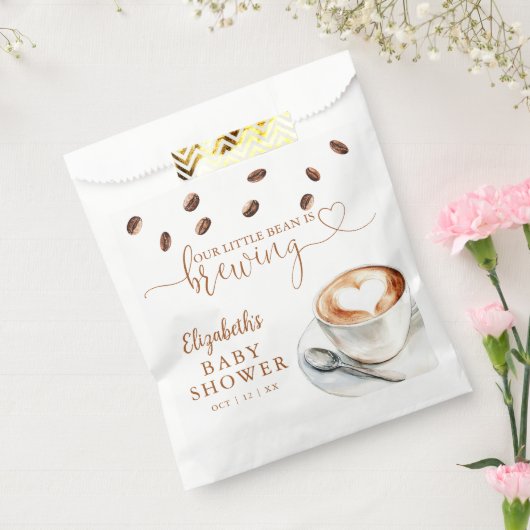 Our Little Bean Is Brewing Coffee Baby Shower Geschenktütchen (Versiegelt)