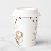 Our Little Bean Is Brewing Coffee Baby Shower Pappbecher (Rechts)