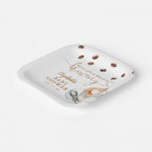 Our Little Bean Is Brewing Coffee Baby Shower Pappteller (Gewinkelt)