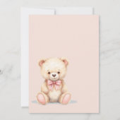 Our Little Bear on the Way Spring Fall Baby Shower Einladung (Rückseite)