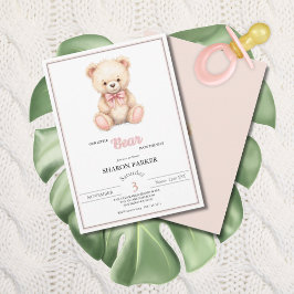 Our Little Bear on the Way Spring Fall Baby Shower Einladung