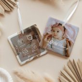 Our Little Blessing Baby Birth Stat Photo Keepsake Keramikornament