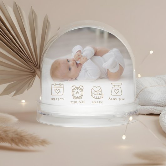 Our Little Blessing Baby Birth Stat Photo Keepsake Schneekugeln