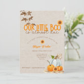 Our Little Boo Is Almost Due Baby Shower Invite Einladung (Stehend Vorderseite)